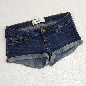 Hollister Dark Wash Factory Faded Shorts Sz 5 w27